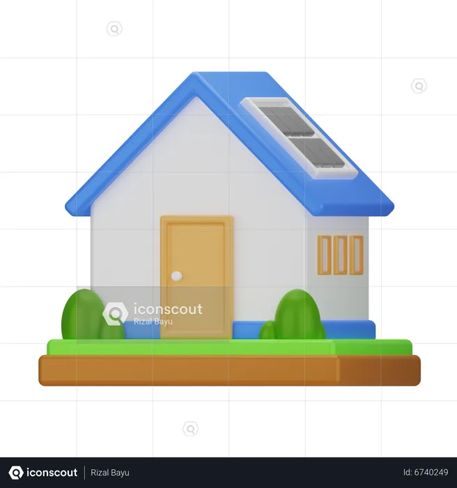 Eco House  3D Icon