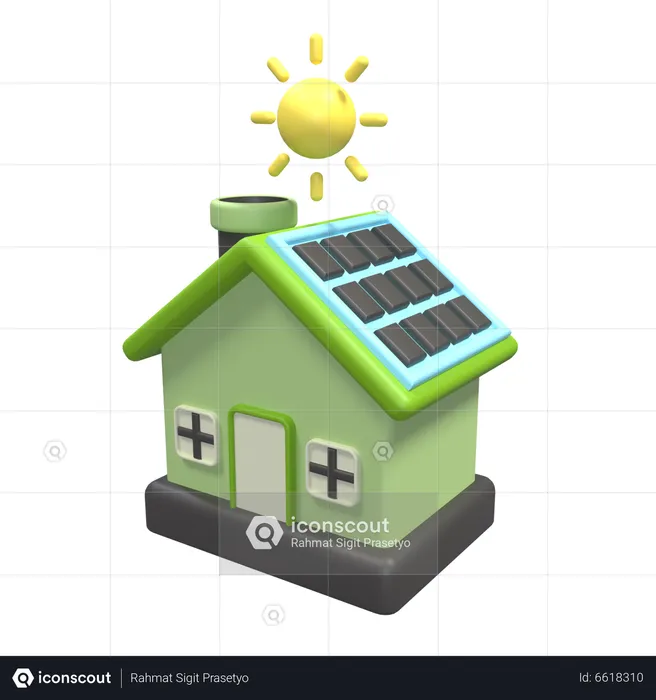 Eco House  3D Icon