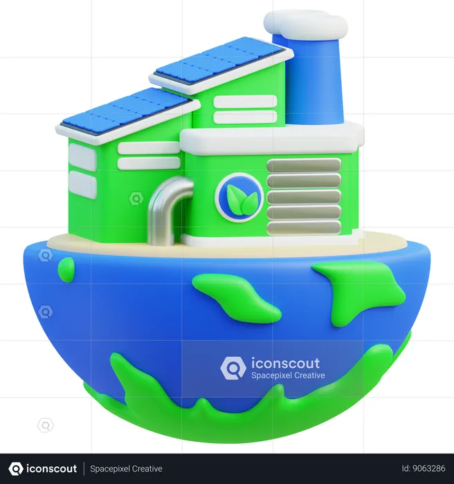 Industria ecológica  3D Icon