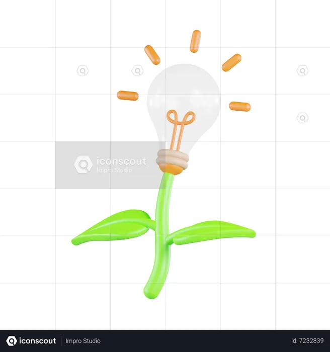 Eco Lamp  3D Icon