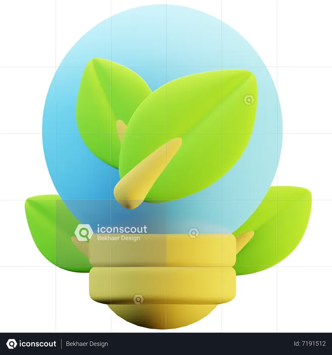 Eco Light  3D Icon