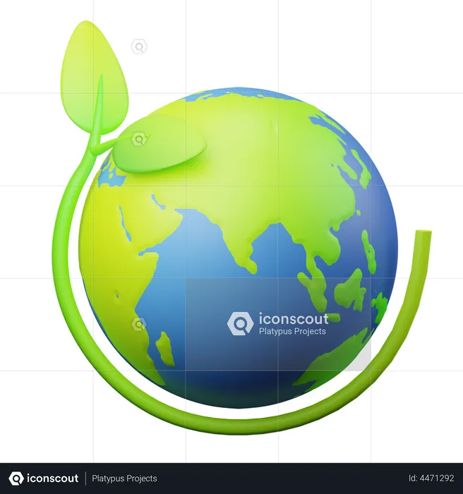 Eco Planet  3D Illustration