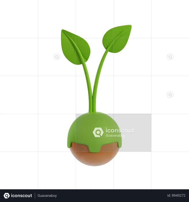 Eco Plant  3D Icon