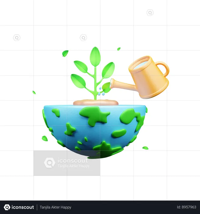 Plantación ecológica  3D Icon