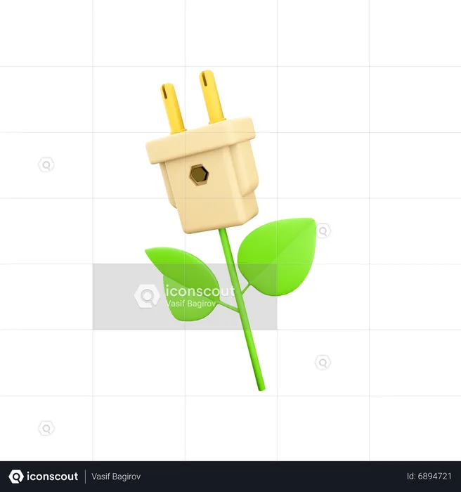 Eco Plug  3D Icon