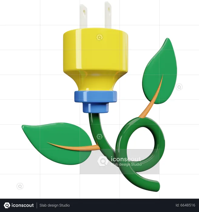 Eco Plug  3D Illustration