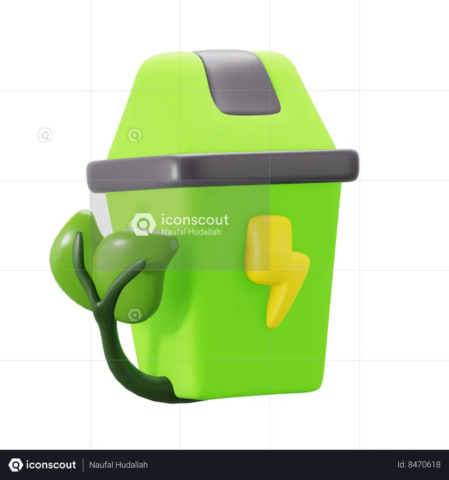 Poubelle écologique  3D Icon