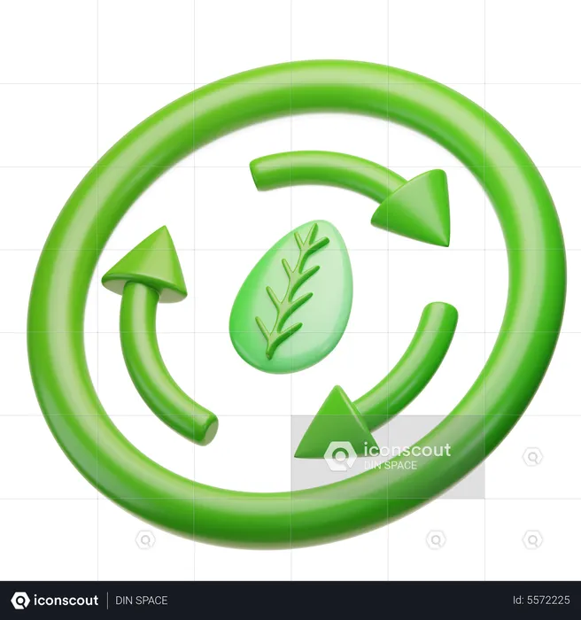 Eco Renewable  3D Icon