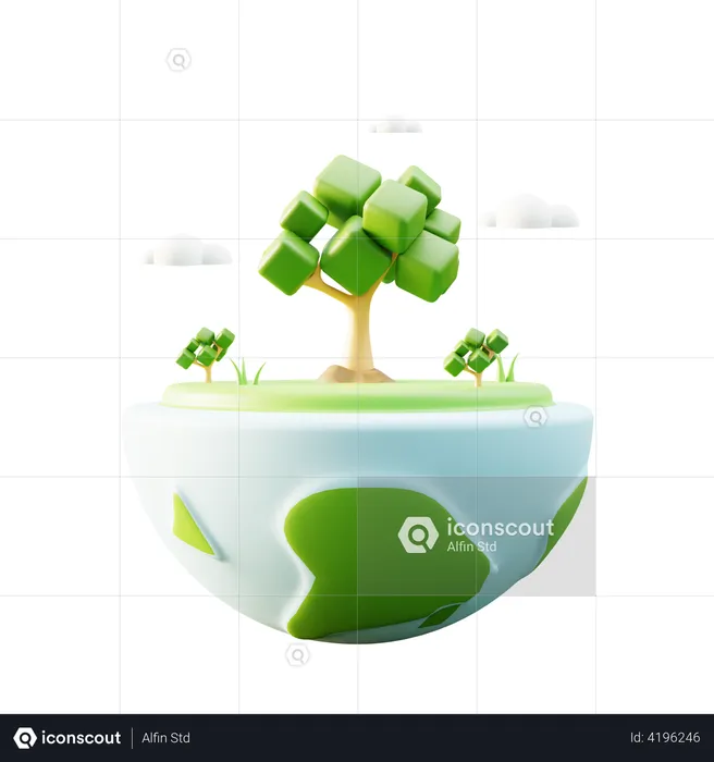 Eco System  3D Illustration