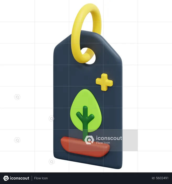 Eco Tag  3D Icon