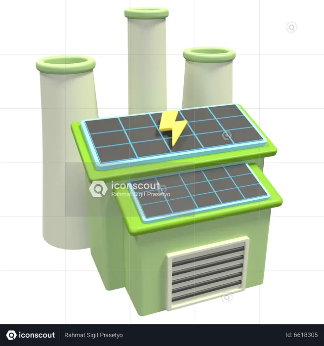 Usine écologique  3D Icon