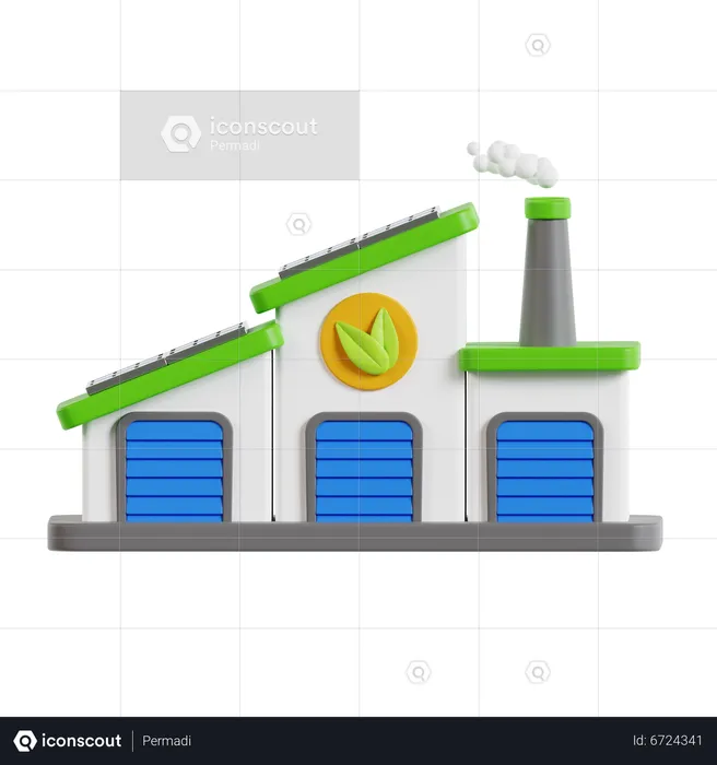 Usine écologique  3D Icon