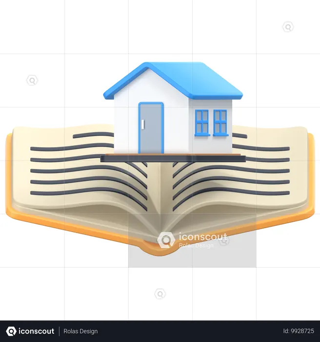 École à la maison  3D Icon