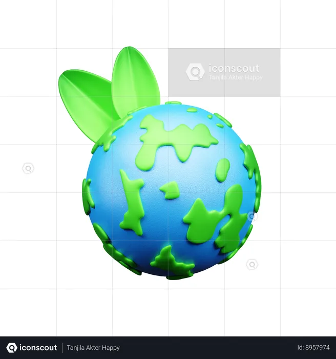 Ecología global  3D Icon