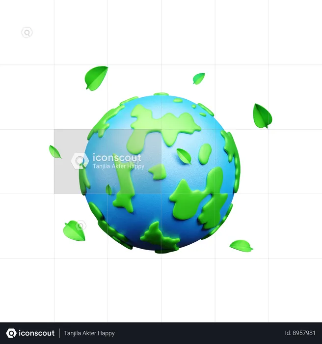 Ecología global  3D Icon