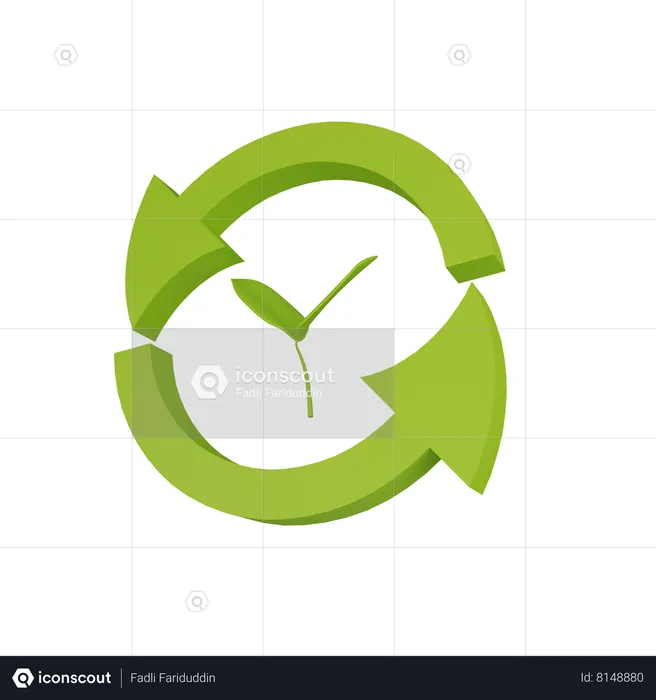 Reciclaje Ecológico  3D Icon