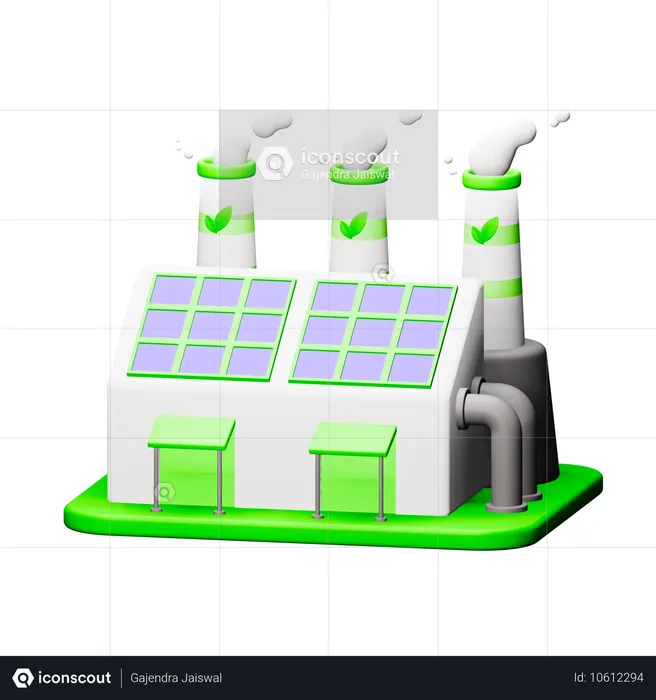 Ecology Factory  3D Icon