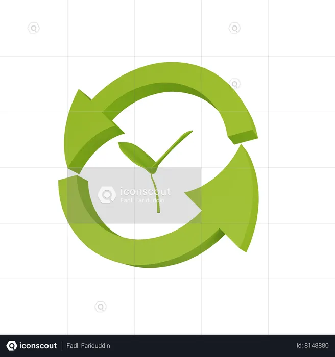 Ecology Recycle  3D Icon