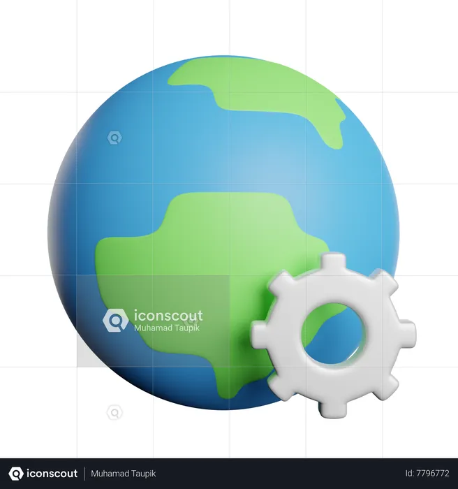 Ecology Setting  3D Icon