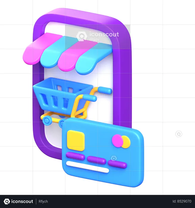 Ecommerce App  3D Icon