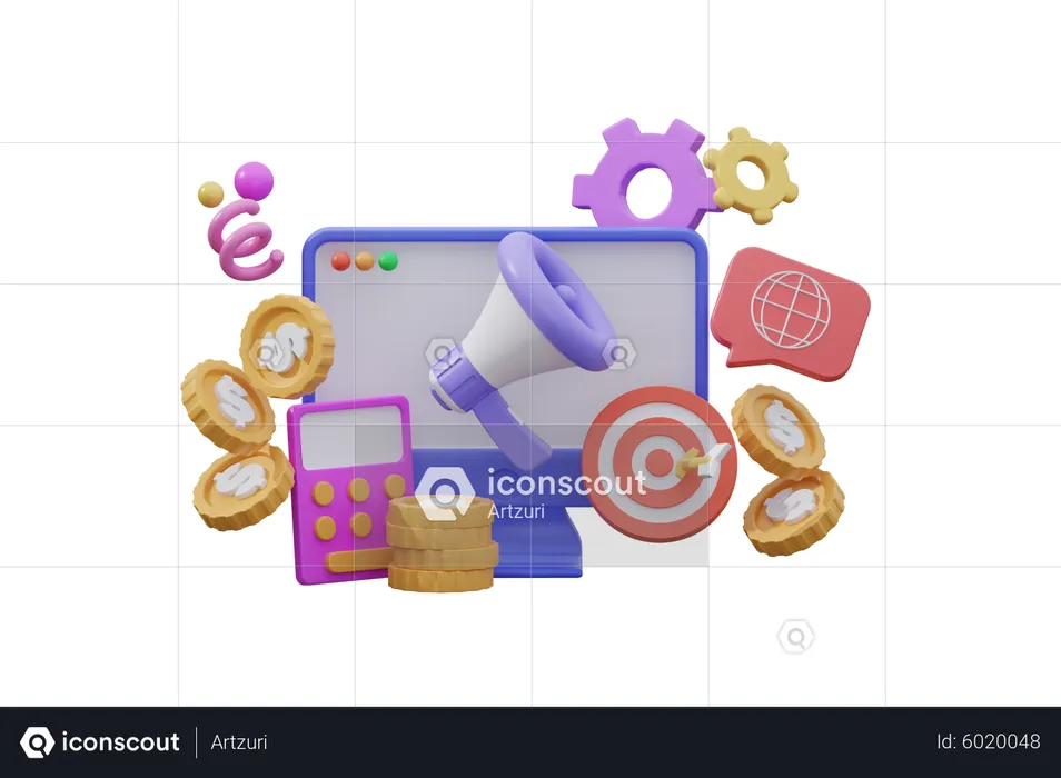 Ecommerce Calculation  3D Icon