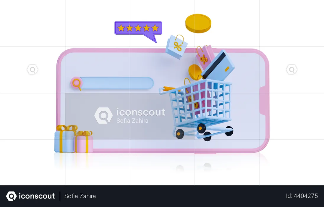 Ecommerce Platform  3D Illustration