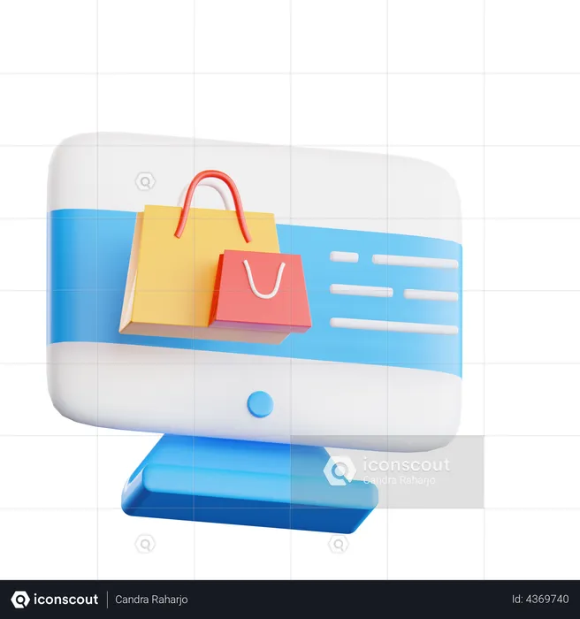 Ecommerce Platform  3D Illustration