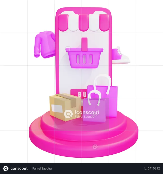 Ecommerce Podium  3D Icon