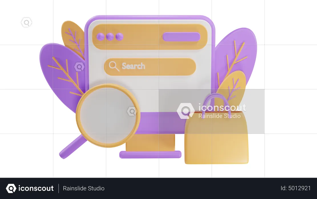 Ecommerce search  3D Icon
