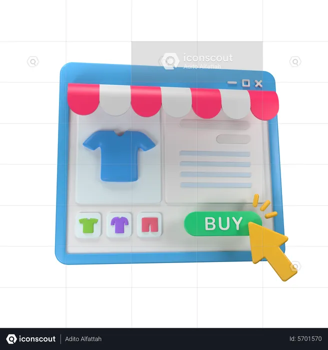 Ecommerce Shopping  3D Icon