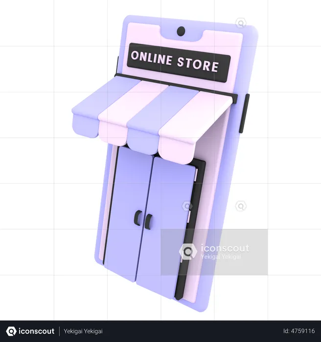 Ecommerce Store  3D Illustration