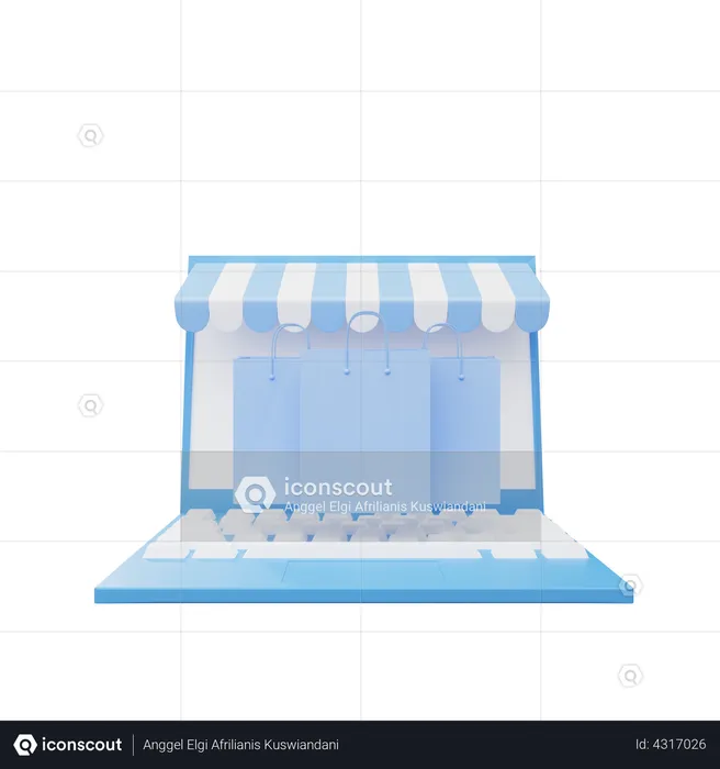 Ecommerce Website  3D Illustration