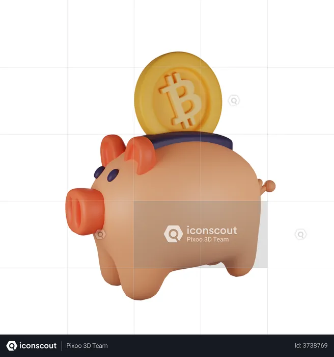 Economia de criptomoeda  3D Illustration