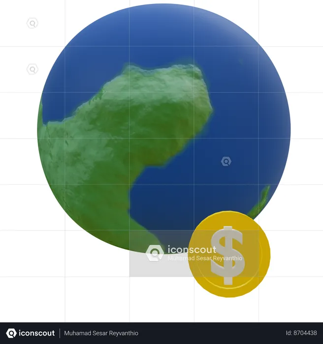 Economia global  3D Icon