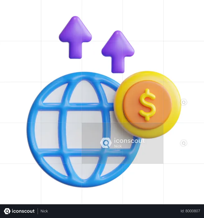 Economia global  3D Icon