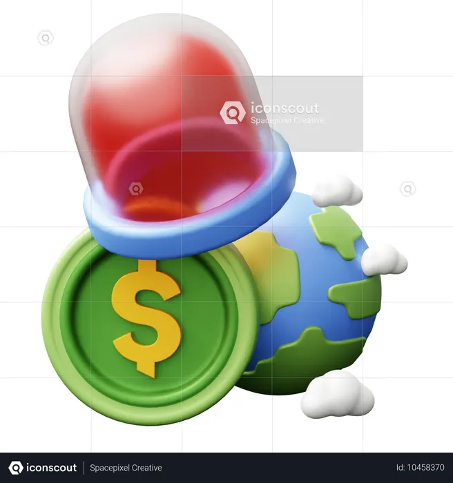 Polícia da Economia Global  3D Icon