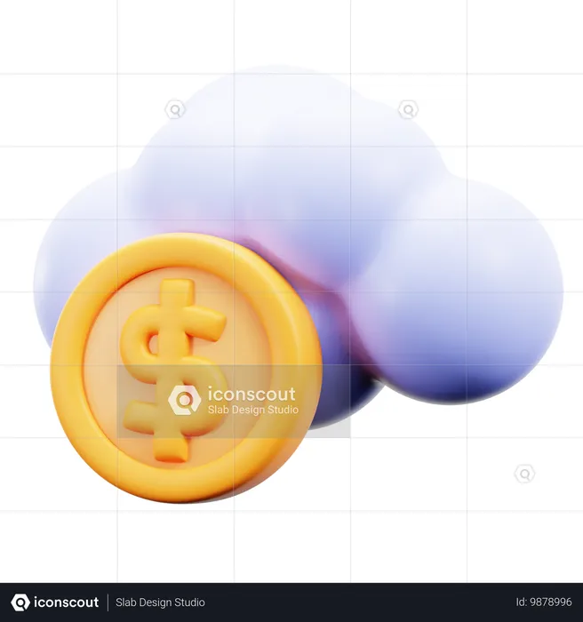 Economía de la nube  3D Icon