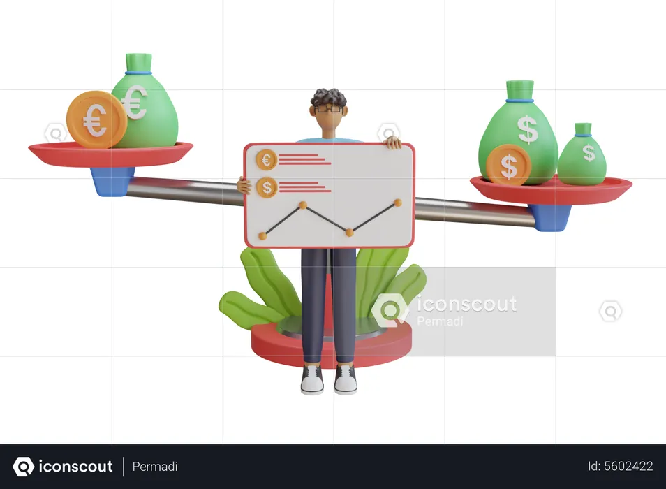 Economic Balance  3D Illustration