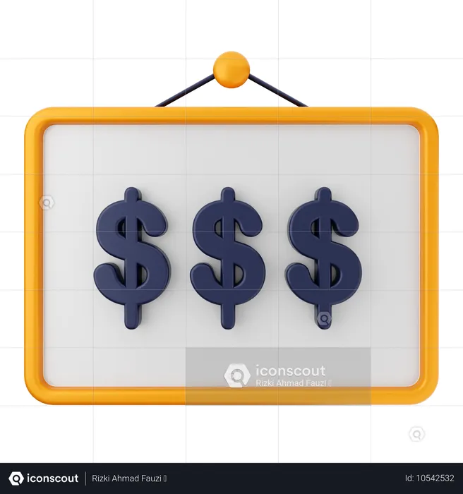 Economic Board Education  3D Icon