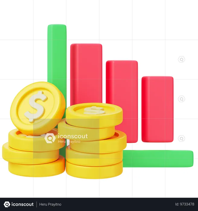 Economic Chart  3D Icon