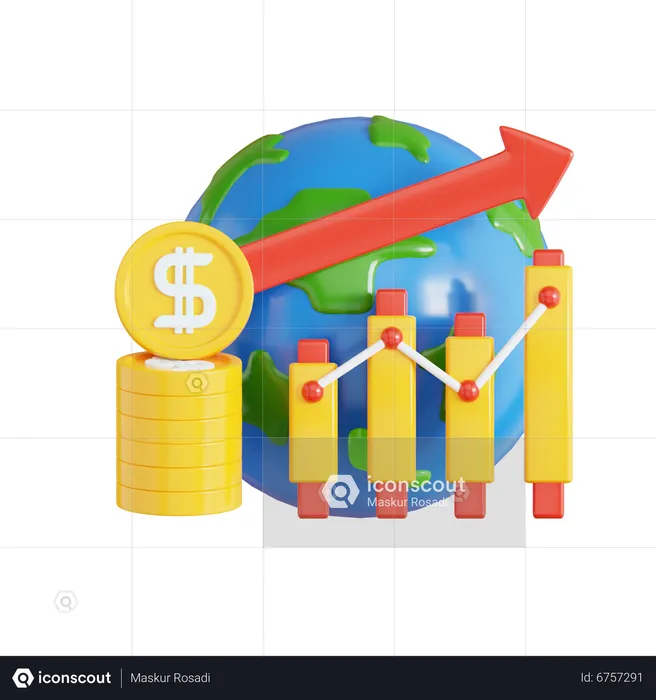 Economic Growth  3D Icon