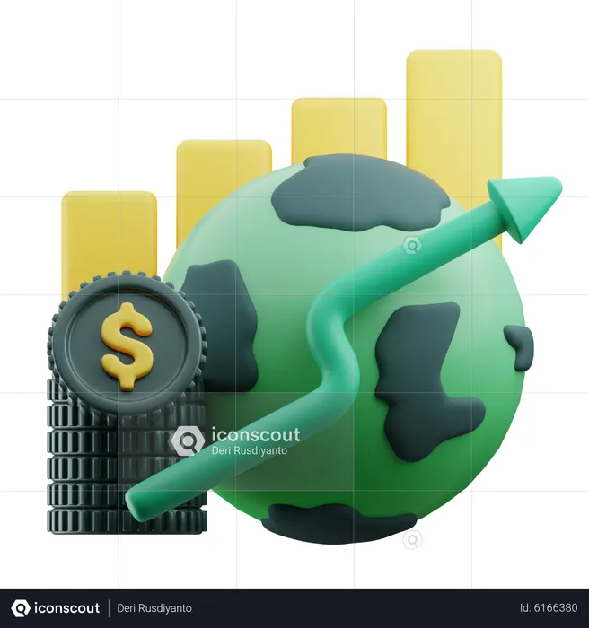 Economic Growth  3D Icon