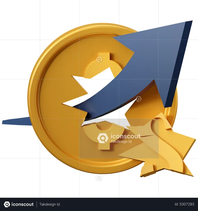 Economic growth  3D Icon