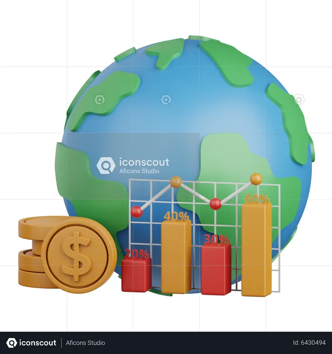 Economic Growth  3D Icon