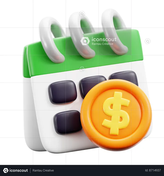 Economic Year  3D Icon