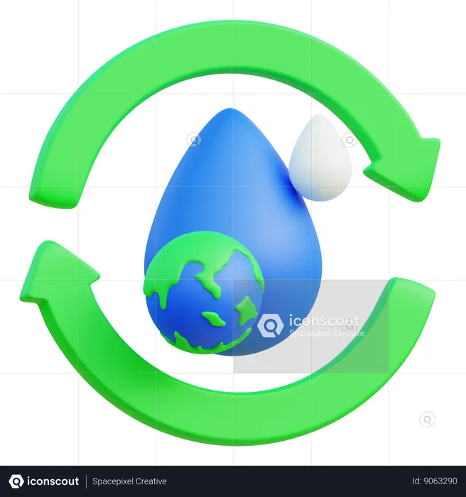 Économiser l'eau  3D Icon