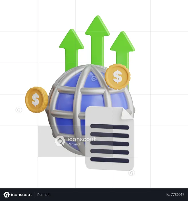 Economy Growth  3D Icon