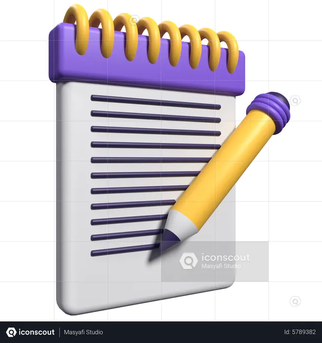 Écrire une note  3D Icon