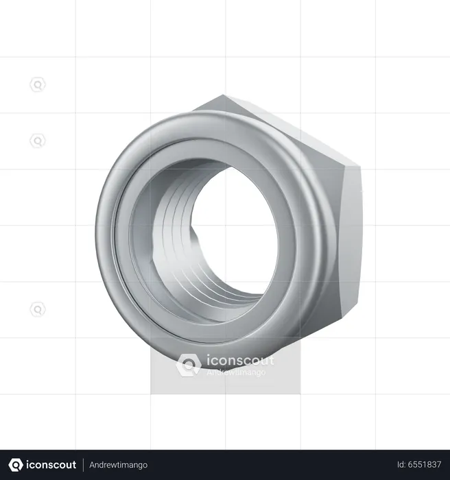 Écrou boulon  3D Icon