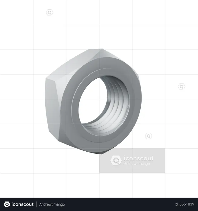 Écrou boulon  3D Icon